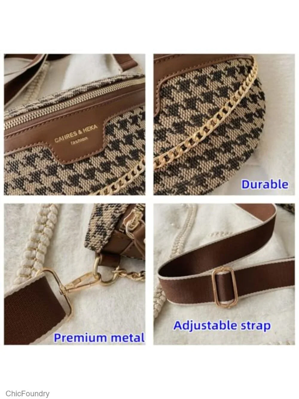 Trendy Leopard Pattern Leather Fanny Pack Crossbody Bag Sling Chest Bag with